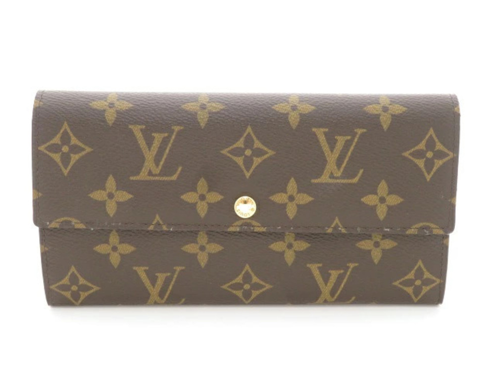 LOUIS VUITTON Portefeuille Sarah Monogram Long Wallet Canvas Brown